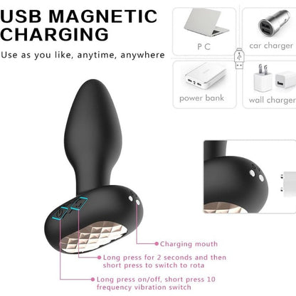 Plug Anal Con Vibración y Rotación APP