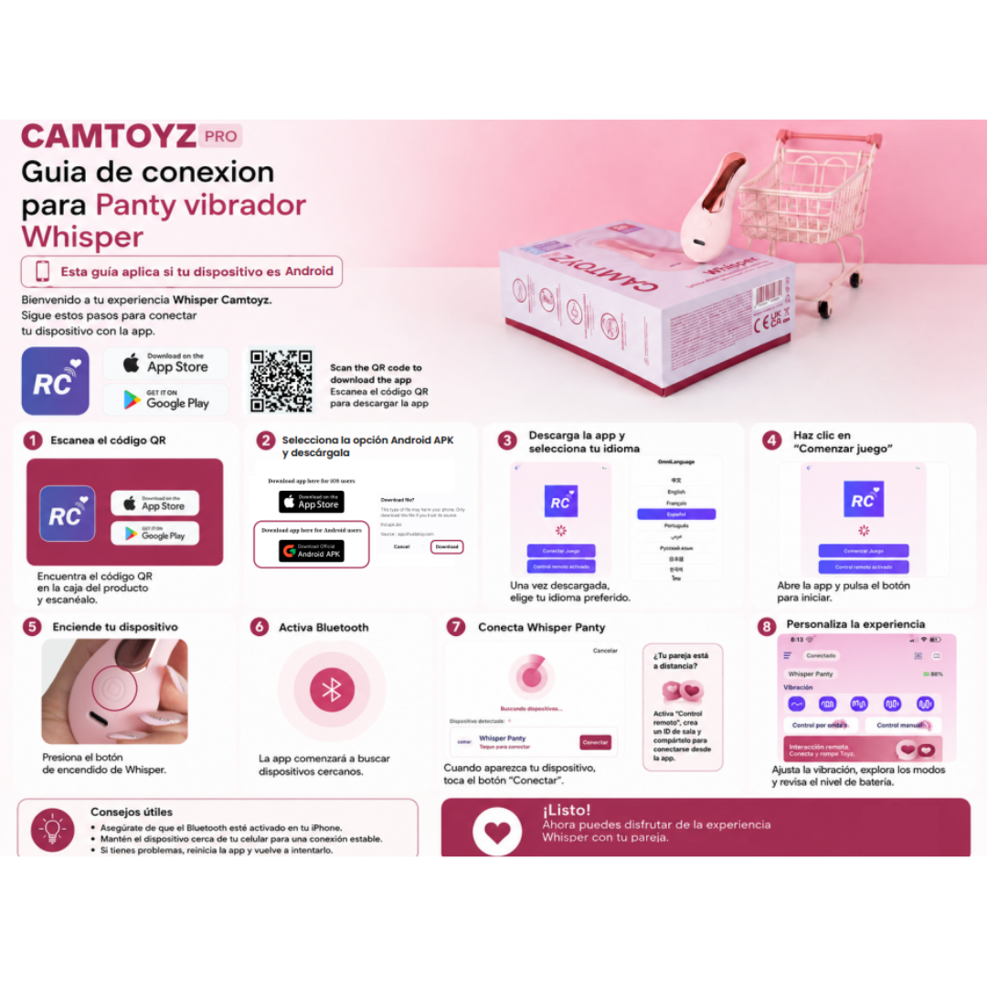Panty Vibrador Whisper con APP Camtoyz