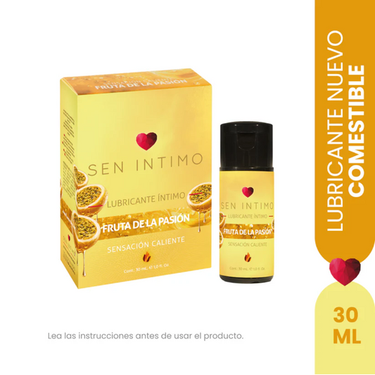 Lubricante Íntimo Caliente con Sabor a Maracuyá 30 ml Sen Íntimo