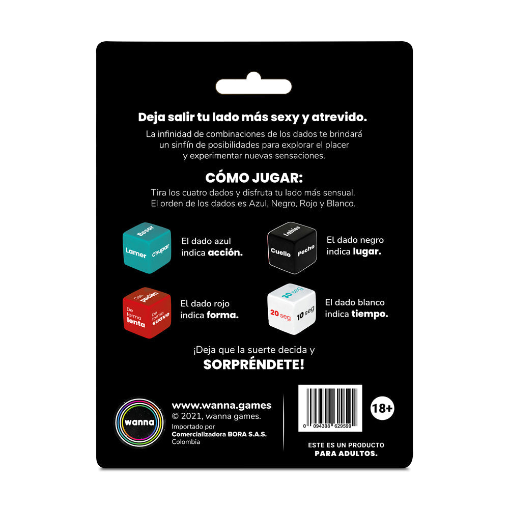 Dados Juego Erótico Wanna X4