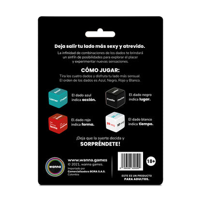 Dados Juego Erótico Wanna X4